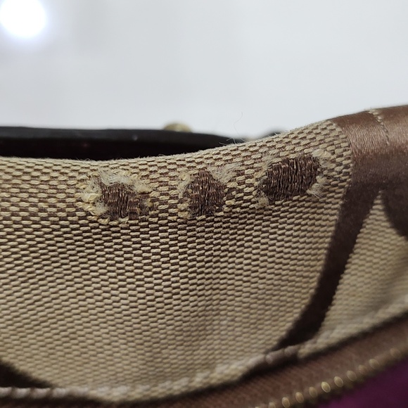 Coach Signature Jacquard Satchel - Picture 9 of 13